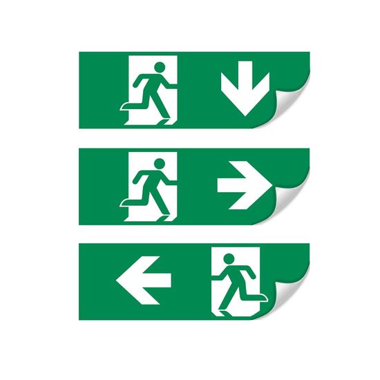 ISOLED Vertikales Schild für LED Notlicht/Fluchtwegleuchte UNI4