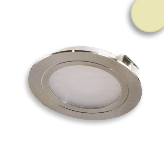 ISOLED LED Möbeleinbaustrahler MiniAMP silber, 2W, 24V DC warmweiß 3000K, dimmbar