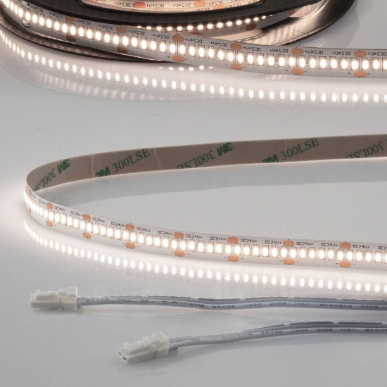 ISOLED LED CRI940 MiniAMP Flexband Streifen, 24V, 6W, IP20, 4000K, 250cm, beids. 30cm Kabel + maleAMP, 300 LED/m