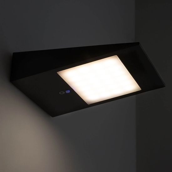 ISOLED LED SOLAR Wandleuchte mit HF-Bewegungs- u. Helligkeitssensor, 2W, IP54, warmweiß
