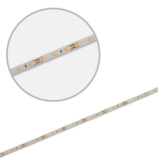 ISOLED LED CRI919/940 MiniAMP Flexband Streifen, 12V, 10W, IP20, weißdyn., 500cm, Kabel beids. + maleAMP, 126 LED/m