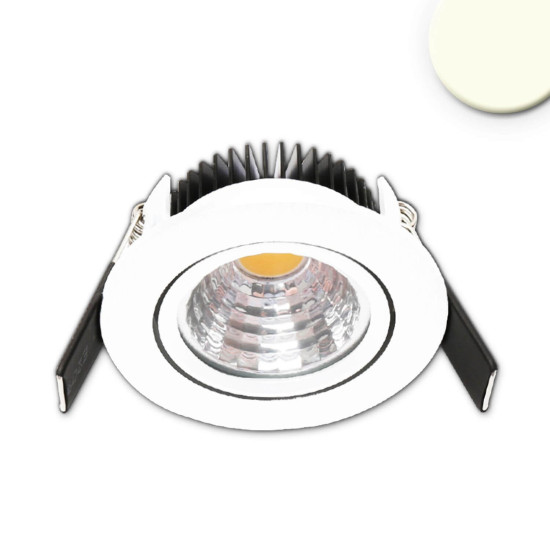 ISOLED LED Einbauleuchte 68 MiniAMP weiß 5W, 24V DC, warmweiß 3000K, dimmbar