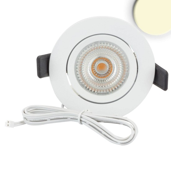 ISOLED LED Einbauleuchte Slim68 MiniAMP weiß, rund, 8W, 24V DC, warmweiß, dimmbar