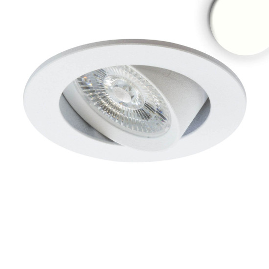 ISOLED LED Einbauleuchte Slim68 MiniAMP weiß, rund, 8W, 24V DC, neutralweiß, dimmbar