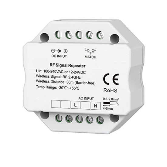 ISOLED Sys-Pro Mesh Signal Repeater, max. 30m, 12-24V DC / 100-240V AC
