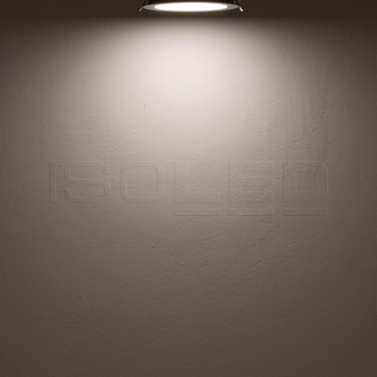 ISOLED LED Downlight, 12W, rund, ultraflach, silber, neutralweiß, dimmbar
