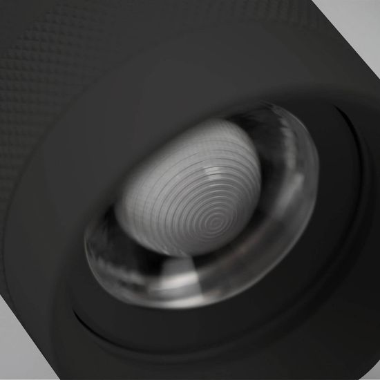 ISOLED 3-PH Schienen-Strahler fokussierbar, 8W, 20°-55°, schwarz matt, 3000K