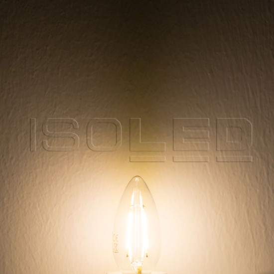ISOLED E14 LED Kerze, 4W, klar, warmweiß, 3er Pack