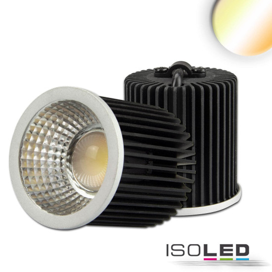ISOLED LED Spot weißdynamisch GU10 8W, 3-polig, 24V DC, silber, 60°, 2700-5700K, CRI80