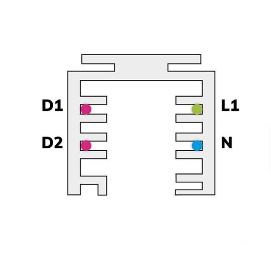 ISOLED 3-PH Schienen-Strahler fokussierbar, 36W, 30°-50°, weiß matt, 3000K, CRI92, DALI dimmbar