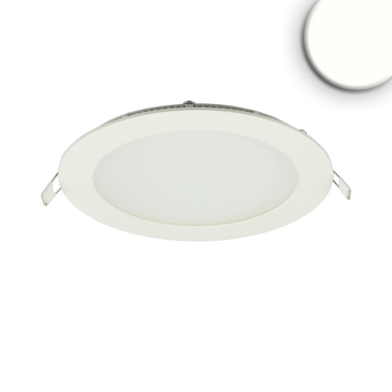 ISOLED LED Downlight, 12W, rund, ultraflach, blendungsreduziert, weiß, neutralweiß, dimmbar CRI90