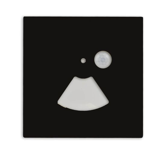 ISOLED Cover Aluminium eckig schwarz, für Wandeinbauleuchte Sys-Wall68 mit PIR Sensor, 3x86x86mm