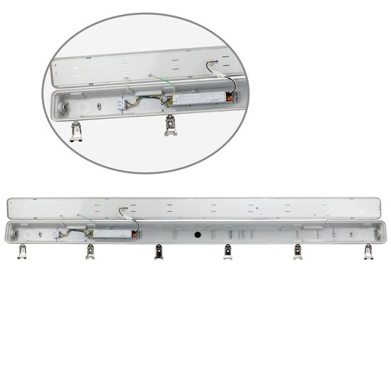ISOLED LED Wannenleuchte 150cm IP65, Powerswitch 33W-60W, neutralweiß