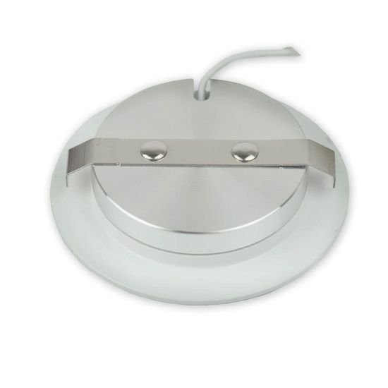 ISOLED LED Möbeleinbaustrahler MiniAMP ALU gebürstet, rund, 3W, 120°, 24V DC warmweiß 3000K, dimmbar