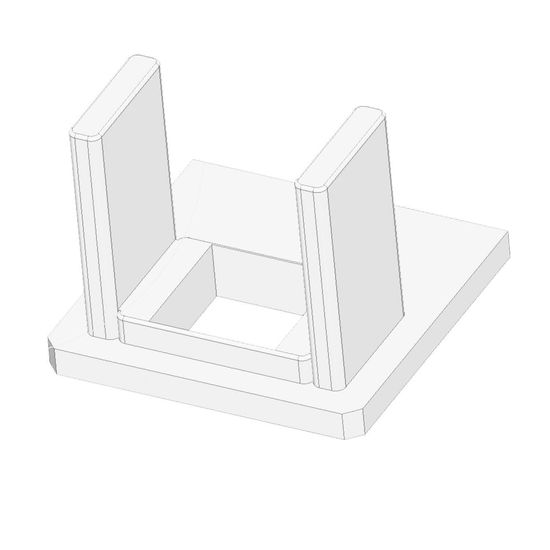 ISOLED Endkappe EC219 weiß für LED Fliesenprofil UP8, mit Kabeldurchführung