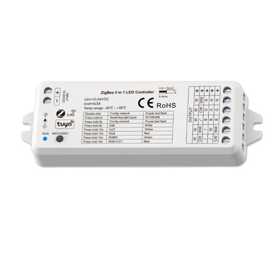 ISOLED Sys-Pro + Zigbee 3.0 Funk 1-5 Kanal PWM-Dimmer, 12-24V DC 5x3A