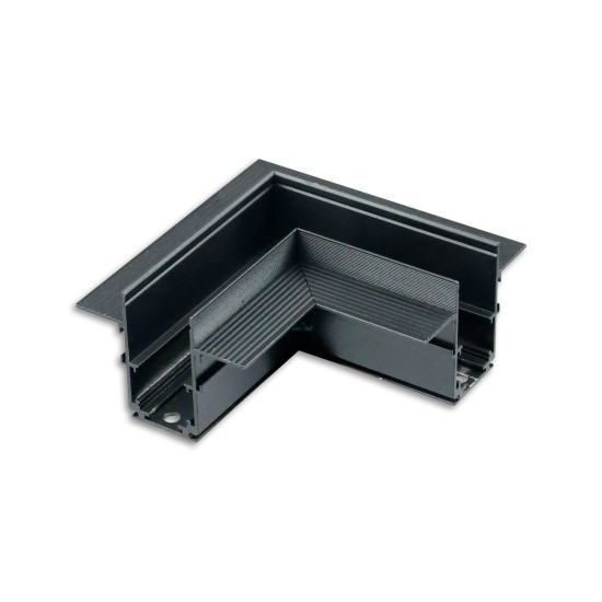 ISOLED Track48 Eckschiene 90° horizontal für Trockenbauschiene, schwarz, nicht stromführend