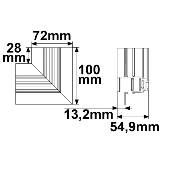 ISOLED Track48 Eckschiene 90° horizontal für Trockenbauschiene, schwarz, nicht stromführend