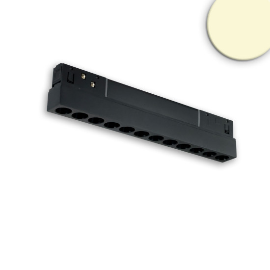 ISOLED Track48 Rasterleuchte 22cm schwarz, 12W, 36°, UGR<19, 48V DC, 3000K, CRI90, DALI dimmbar