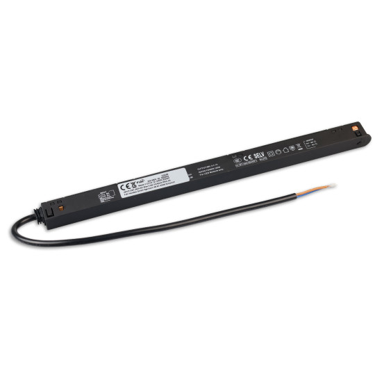 ISOLED Track48 Inline-Trafo flat schwarz, 100W, 48V DC