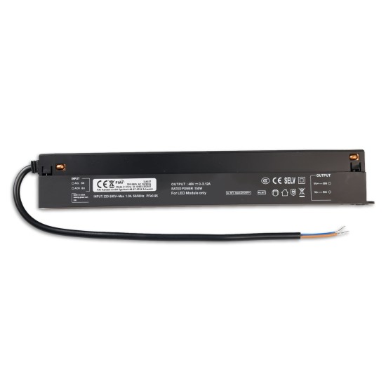ISOLED Track48 Inline-Trafo schwarz, 150W, 48V DC