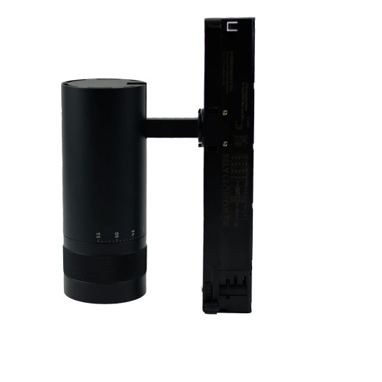 ISOLED 3-Phasen Schienen-Strahler fokussierbar, 24W, 20°-55°, schwarz matt, 3000K, DALI dimmbar