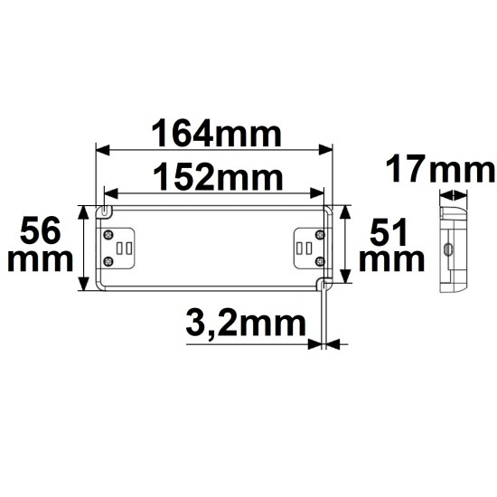 ISOLED LED Trafo 48V/DC, 0-100W, ultraflach, SELV