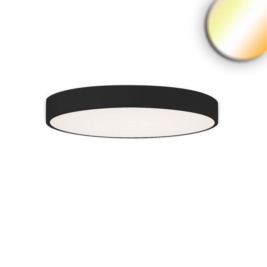 ISOLED LED Deckenleuchte UGR<19 2H, schwarz, 40W-50W, rund, DN600, ColorSwitch 2700-3000-4000K, dimmbar