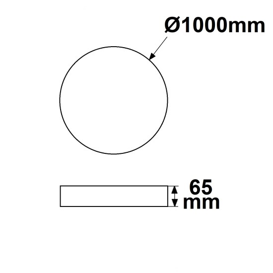 ISOLED LED Deckenleuchte UGR<19 2H, weiß, 80W-100W, rund, DN1000, ColorSwitch 2700-3000-4000K, dimmbar