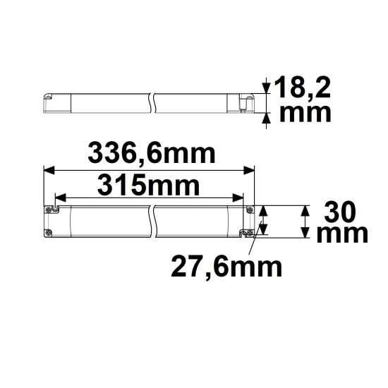 ISOLED LED CCT PWM-Trafo 24V/DC, 0-100W, 2 Kanal, ultraslim, Push/DALI-2 DT8 dimmbar, SELV