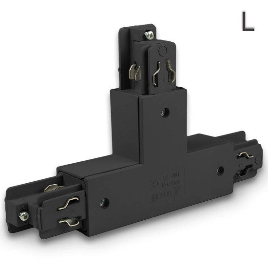 ISOLED 3-Phasen Classic T-Verbinder N-Leiter rechts, Schutzleiter links, schwarz