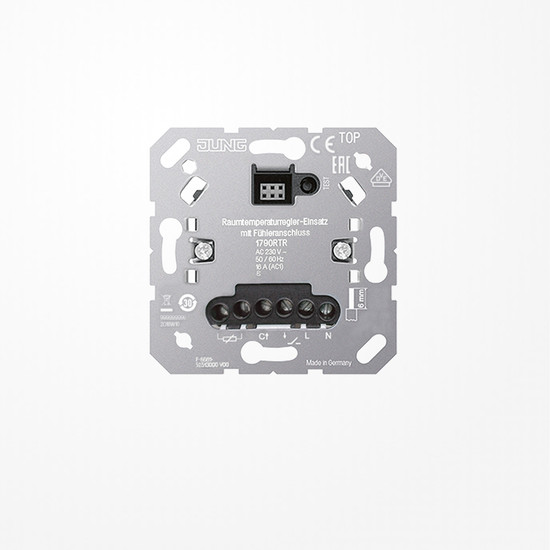 Jung 1790RTR Raumthermostat-Einsatz mit Fühleranschluss, ohne Nebenstelleneingang