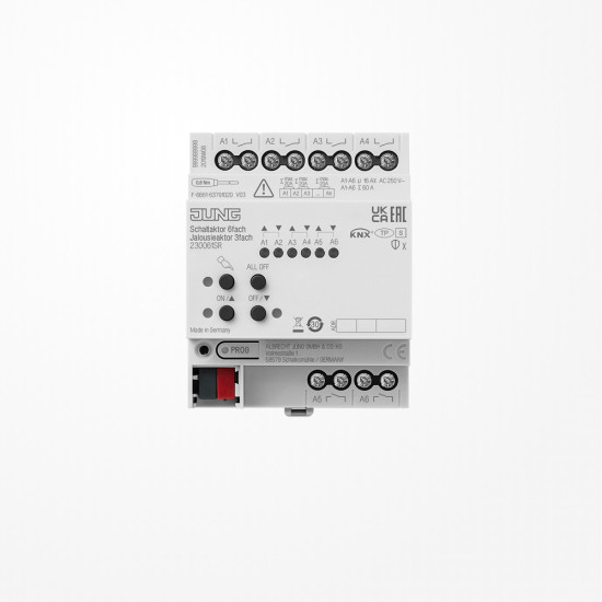Jung 230061SR KNX Schaltaktor 6fach, KNX Jalousieaktor 3fach, Secure