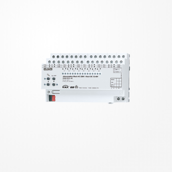 Jung 2508REGHE KNX Jalousieaktor 8fach AC 110-230 V, 4fach DC 12-48 V