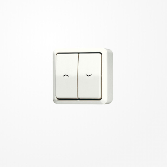 Jung 639VA Jalousietaster, 1-pol. (1 Antrieb) 250 V ~, AP 600, weiß