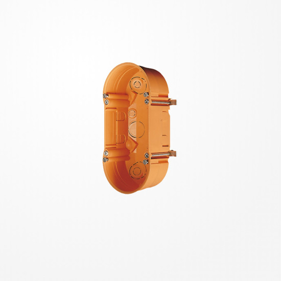Jung 9062-02 Hohlwanddose 2fach, ? 68 mm, 47mm tief, orange