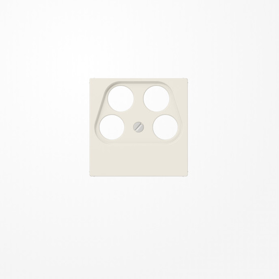 Jung A561-4SAT2 Abdeckung für 4-Loch SAT-TV-Steckdose (Axing) 4fach, Thermoplast, Serie AS, weiß