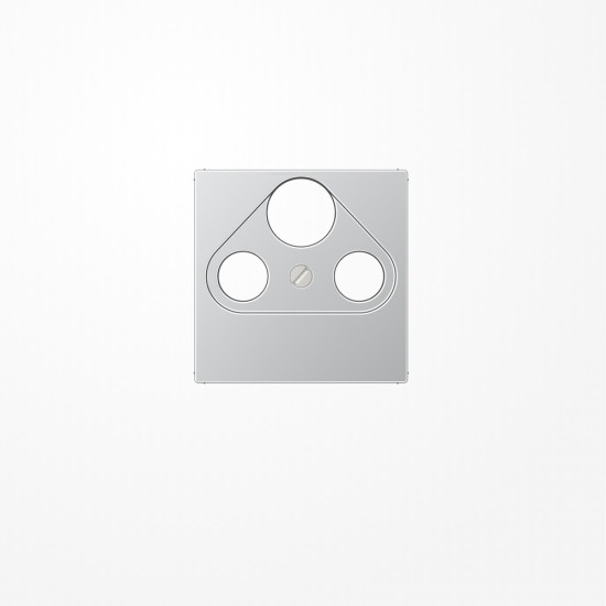 Jung A561PLSATAL Abdeckung für Universal-Sat/BK-Dosen 1fach, Duroplast lackiert, Serie A, aluminium