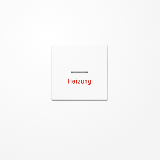 Jung A590HWW Wippe mit Lichtleiter, Aufschrift Heizung, Duroplast, Serie A, alpinweiß