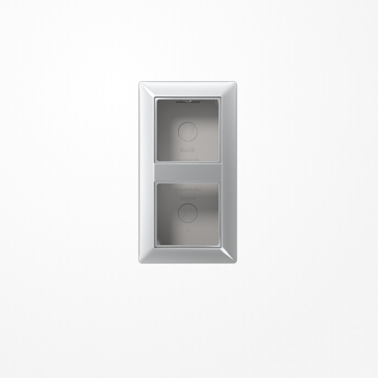 Jung AS582AAL Aufputz-Kappe 2fach, Duroplast lackiert, Serie AS, aluminium