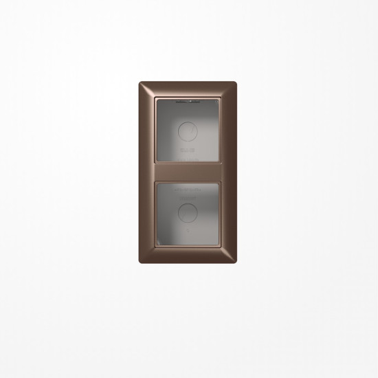 Jung AS582AMO Aufputz-Kappe 2fach, Duroplast lackiert, Serie AS, mokka
