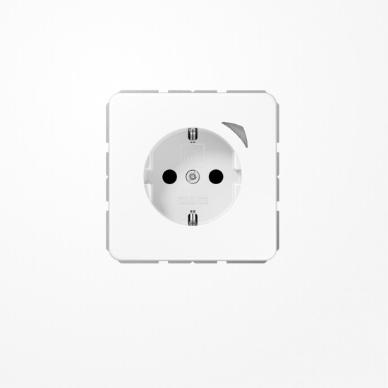 Jung BTCD1521SWW JUNG HOME SCHUKO Steckdose, 16 A 250 V ~, mit Funktionsanzeige, SAFETY+, Serie CD, alpinweiß