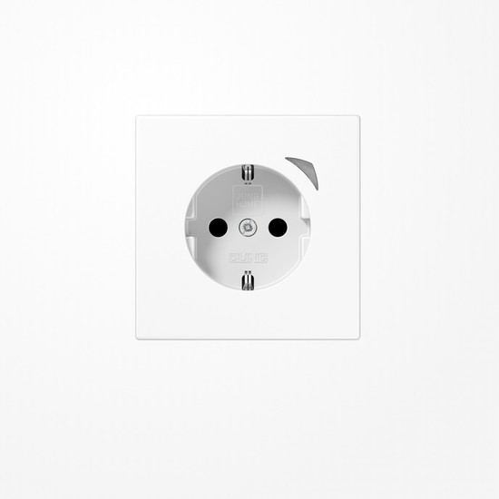 Jung BTLS1521SEWW JUNG HOME SCHUKO Steckdose Energy, 16 A 250 V ~, mit Funktionsanzeige, SAFETY+, Serie LS, alpinweiß