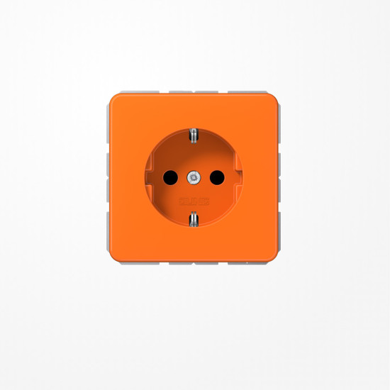 Jung CD1520BFO SCHUKO-Steckdose, 16 A 250 V ~, Thermoplast, Serie CD, orange (für ZSV)