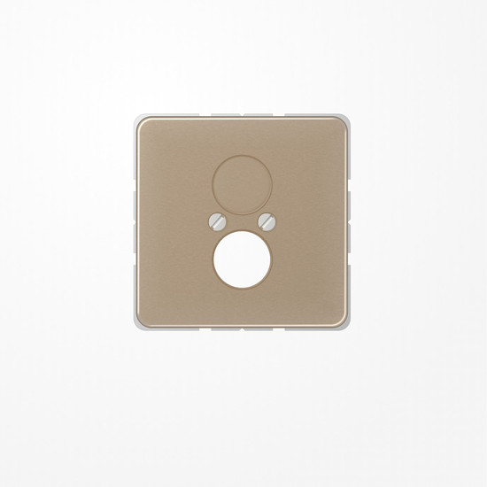 Jung CD562GB Abdeckung für 2 Rundsteckverbinder bis 18,5mm Ø  2fach, Aluminium eloxiert, Serie CD, gold-bronze