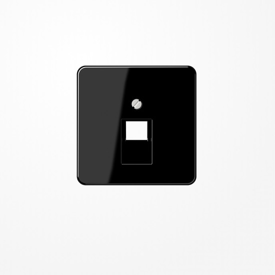 Jung CD569-1UASW Abdeckung für IAE/UAE-Anschlussdosen 1x8-polig, Thermoplast, Serie CD, schwarz