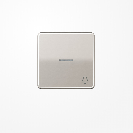 Jung CD590KO5KPT Wippe mit Lichtleiter, Symbol Klingel, Aluminium eloxiert, Serie CD, platin