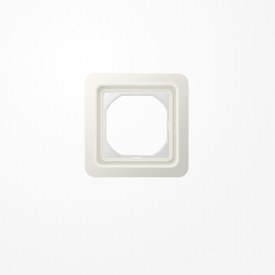 Jung CD681WUW Rahmen 90x90mm, komplett mit Dichtungsflansch (IP44), Thermoplast, weiß