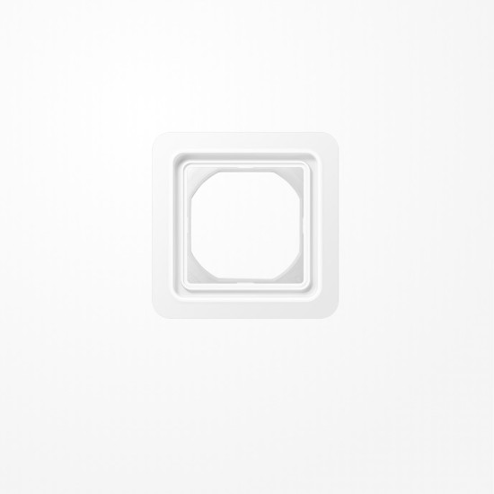Jung CD681WUWW Rahmen 90x90mm, komplett mit Dichtungsflansch (IP44), Thermoplast, alpinweiß