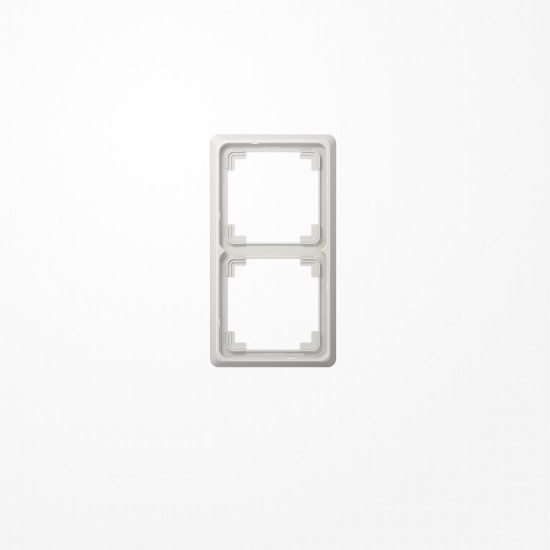 Jung CDP582LG Rahmen 2fach, senkrechte und waagerechte Montage, Duroplast, CD PLUS, lichtgrau